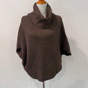 Anthropologie Moth Cowl Neck Poncho Textured Knit Sweater Womens XS
